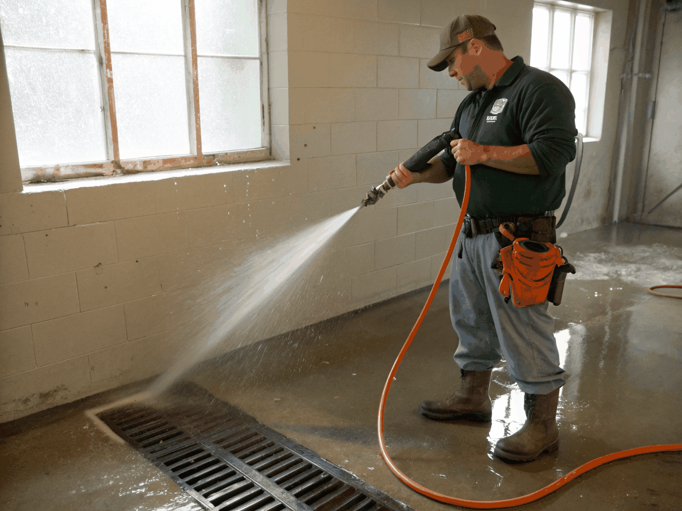 Technicien spécialisé en débouchage de drain avec équipement de pointe